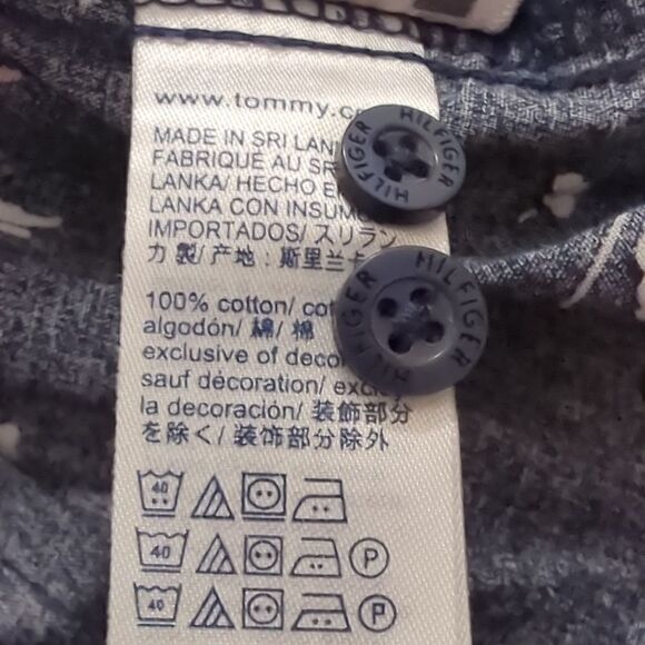 Tommy Hilfiger Navy Floral Button Down Blouse - Picture 5 of 5